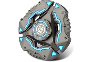 Coolden Hand Spinner Métal Fidget Toys Lumineux dans L'obscurité Jouets Durable High Speed Stainless Steel Bearing 2-5 Min Fidget Spinner Anti Stress ADHD Tri-Spinner Spin pour Enfants Adultes Gris