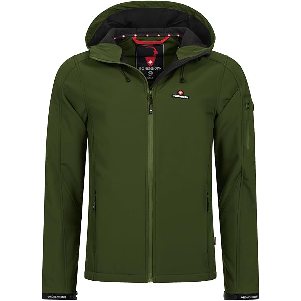 Veste Homme Softshell TONY BACKER Imperméable Coupe-vent - Capuche Amovible - Idéale Randonnée Et Ville - 3