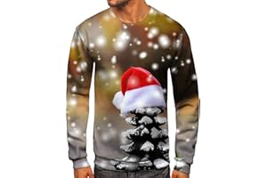 COOFANIN Christmas Jumpers for Men Satin Grandad Hoodies UK Sales Clearance Funny Ugly Christmas Sweater 3XL Xmas Jumper 2023 Men's Christmas Jumpers Mens Christmas Jumpers Novelty