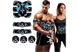 Yonars EMS Electroestimulador Muscular, Cinturon Vibratorio Abdominales 8 Modos 29 Niveles Diferentes, Estimulación Muscular