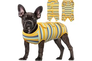 Kuoser Hundebody nach OP, Atmungsaktive Body Hunde nach OP für Hunde/Katzen Farbige Hundebody nach Kastration Rüde Hündin Medizinischer Body Hund, Alternative zum Halskrause