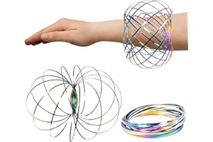 Cuackamily Durchflussringe Spielzeug, 3D Arm Feder Magisch Durchflussring, Multisensorisch Pädagogisch und Interaktiv Spielzeug Antistress Spielzeug Magic Flow Ringe für Kinder Erwachsene Autismus ADH