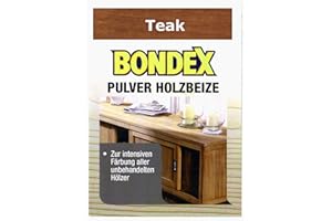 Bondex Holzbeize Pulverbeize Beutelbeize Beize auf Wasserbasis für Möbel 5er Pack (teak)