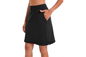 Jhsnjnr – Jupe-short de golf pour femme avec poches, longueur genou, taille élastique, jupe de tennis athlétique