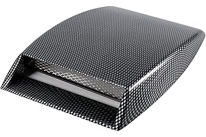 MAJATOU Bonnet Vent Cover, Universal Car Decorative Air Flow Intake Scoop, Bonnet Vent Sticker Cover Hood for Most Cars(Carbon Fiber)
