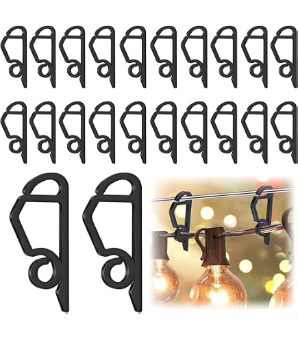 10 pz Clip di Luce Di Natale 1 5/8 In Schede Fascia Lampade Gancio Tetto Grondaia Recinzione Beave Ganci Resistente Alle Intemperie Festa All'aperto  15