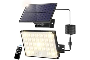 SIGRILL Solarlampen für Außen, Solar Strahler Solarleuchte mit Bewegungsmelder, 127 Led Solar mit Bewegungsmelder 3 Modi Außenleuchte für Terrassen/Garagen Warmes Licht, mit 5m Verlängerungskabel