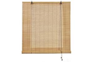 Estores enrollables de Bambú Natural para Interior Estor de cañas de bambú para Puertas y Ventanas STORESDECO Color Marrón Claro 120x175 cm