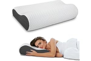 Enighs Cervical Memory Foam-Kissen für den Nacken, Memory Foam-Anti-Schnarch-Kissen, grau