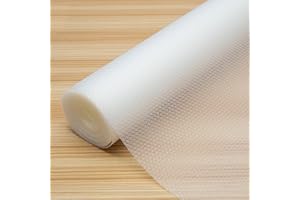 TOROTON Alfombrilla para Cajón, 44,5x600cm EVA Non Adhesivos Protector Cajones Cocina, Impermeable Estera del Refrigerador para Mueble Fregadero Estante Organizador Cubiertos Cubre Encimera
