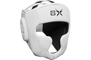 8XSPORTS MOVE ON 8Xsports Boxing Headguard, MMA Training – Adjustable Padded Head Gear with Cheek, Forehead & Ear Protection | Perfect for MuayThai, Kickboxing, Sparring, Martial Arts, Karate, &Taekwondo