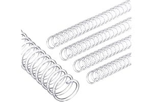 PATIKIL Bobines de Reliure en Spirale en Plastique de 14 mm (9/16"), 50 Pièces de Spirales de Reliure Capacité de 115 Feuilles Pas de 4:1 pour Relier des Feuilles de Papier, Transparent
