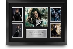 HWC Trading FR A3 Helena Bonham Carter Harry Potter Bellatrix Geschenke Geducktes Signiertes Autogramm Fotodisplay für Fans von Film Memorabilien - A3 Framed