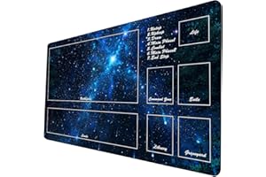 DYETEE Brettspiel TCG Spielmatte – Sternenhimmel MTG Spielmatte – auch ideal als Mauspad 390 mit Zonen