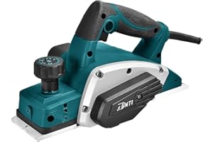 DNTI Rabot électrique 620 W, largeur de rabot 82 mm, raboteuse bois 16000 tr/min, raboteuse electrique profondeur de rabotage 2 mm, 230 V Idéal pour le bricolage et le travail du bois 58215B