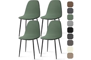 BalladHome Housses Chaise de Salle à Manger Scandinave 4 Pieces Jacquard Housse de Chaise Extensible Couverture de Chaise Housse Chaise pour Décoration Salon Cuisine Hôtel (Vert, 4 Pieces)-KL