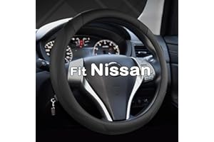 ‎GIANT PANDA GIANT PANDA Leder Auto Lenkradbezug für Nissan (Schwarz-M)