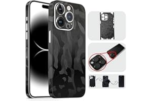 TF Skins kompatibel mit iPhone 15 Pro Max, Skin Schutzfolie mit 360° Schutz, super dünn und resistent (Shadow Black)