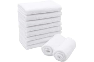 ZOLLNER Set med 10 tvåldukar i 30 x 30 cm – absorberande och fluffiga tvättlappar av bomull – tvättbara upp till 95 °C – med