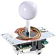 SANWA JLF-TP-8YT Joystick White Original - for Arcade Jamma Game 4 & 8 Way Adjustable, Compatible with Catz Mad SF4 Tournament Joystick (White Ball Top), Use for Arcade Game Machine Cabinet S@NWA