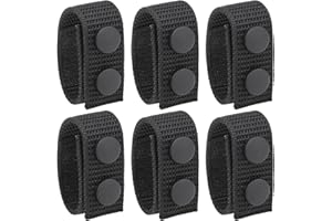IHLOOTD Belt Keeper Polizei Gürtelschlaufe mit Druckknöpfen Gürtelschlaufen zum Annähen Taktischer Gürtel Zubehör Outdoor-Sportgürtel (6 Stück)