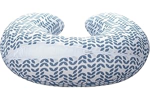 Mother hood Bezug für das Stillkissen Öko-Tex Standard 100, Blatt blau Classic