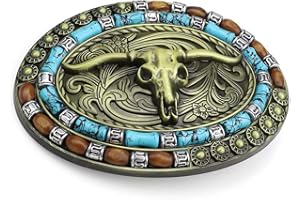 LWLWA Gürtelschnallen, Zinklegierungsmaterial Belt Buckle, mit Stierkopf-Logo, Eleganter Retro Gürtelschnalle, zum Austausch und Dekoration von Gürteln und Lederprodukten