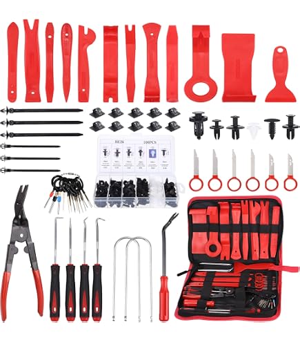 Kit Démontage Garnitures Auto Birshe - 39 Outils - Pour Tableau De Bord, Portes, Radio - Sac Inclus