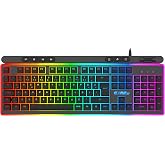 Claw's Nova K1 360&deg; Full Membrane with Customizable Rgb & Software 104+7 Keys Extra Multimedia/Rollover Sound Control Venue