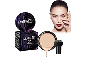 CYNAMUS CC Cream, Mushroom Head Air Cushion, BB Cream, Fond de Teint Liquide Hydratant Longue Durée Correcteur Naturel Éclaircissant Même Base de la Peau Cache les Imperfections Facile à Appliquer (Blanc)