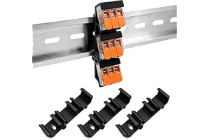 Adapter för Wago 221-412 och 221–413 DIN skenhållare, montering för klämkontakter, 3 platser organisatör för elektriska ledningar fördelningssystem installationssystem multiporthållare, 3 st