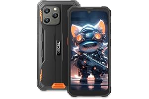 OSCAL Téléphone Portable Incassable(2023), S70Pro Smartphone 7+ 64 Go/1 to Extensible, Android 12 Telephone,Octa-Core 2,3 GHz,6580 mAh,13 MP, 3 Emplacements de Carte,NFC/OTG/GPS/IP68&IP69K (Orange)