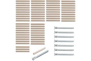RUDIS-SPAREPARTS Kit de réparation/pièces de rechange pour étagère IKEA KALLAX 5 x 5 - Vis (#104321) et chevilles en bois (#101339)