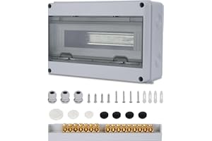 Zroden Coffret Electrique, Coffret Electrique Etanche Exterieur IP65, 15 Modules, Avec Terminaux, Rails Intégrés et Accessoires, Pour Une Utilisation à L'extérieur