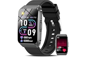 Marsyu 2025 Nouveau Bracelet Intelligent avec 𝐠𝐥𝐲𝐜é𝐦𝐢𝐞 𝐄𝐂𝐆/HRV/Appel Bluetooth,1,57" Fréquence Cardiaque/Pression Artérielle/Sommeil/Moniteur Montre Intelligente,Tracker de Fitness avec SOS