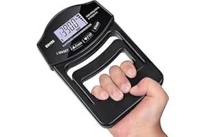 XJKLBYQ Grip Strength Tester, 180kg / 396lb Grip Dynamomètre à main - Contrôle du dispositif de mesure numérique de la poignée numérique Power, Testeur de poignée USB / pip à batterie pour sport, école, mais