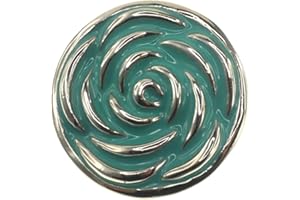 ‎CREATIVE-BEADS Creative-Beads Click-it Button, Charm, Druckknopf, Rose 18mm, f. Armbänder, Gürtel etc., türkis