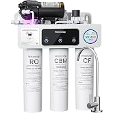 Waterdrop T3-M Remineralizing Reverse Osmosis System, 450 GPD | NSF/ANSI 372 Certified, 2:1 Pure Water/Drain Ratio, Tankless