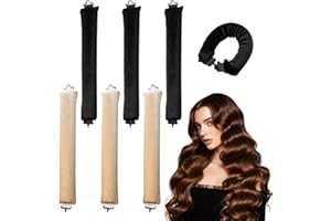 deegbbyi 6 Piezas Rizador de Pelo Sin Calor, Rizadores para Dormir Rizadors de Pelos con Gancho, Herramientas Peinado Bricolaje, Persona Perezosa Rizador de Pelo para Cabello Largo Medio Corto