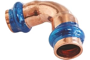 SOMATHERM FOR YOU, Courbe 90° en cuivre à sertir FF Ø16, raccord indémontable conforme EN1057, pression max 16 bars, température max 95°C, témoin de sertissage, joint EPDM