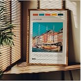 Fark Tanıtım Travel Art &Ccedil;er&ccedil;evesiz Poster, Modern Dekoratif &Ccedil;er&ccedil;evesiz Poster, Tablo, Denmark, 21 x 30