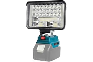 ‎AUTOJARE AUTOJARE 5 Zoll Akku Lampe für Makita 18V 60W Kabellose Led Arbeitsleuchte Akku 5200LM Tragbares Flutlichter 2 Helligkeitseinstellungen Baustellen Lampe mit 2 USB-Aufladung (kein Akku)