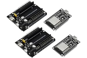 APKLVSR for ESP-32S USB C CH340 Development Board + ESP 30-Pin DEVKIT V1 Power Supply Board Dual-Core WiFi + Bluetooth 2.4GHz for Arduino (2PCS)