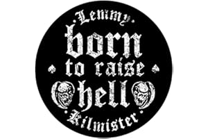 Motorhead Backpatch Lemmy Born to Raise Hell Official Black Sew On Circular One Size