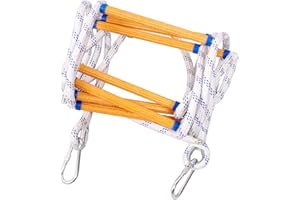 XINSHUNCAN Fire Escape Rope Ladder,5M/16.4FT Emergency Safety Portable Climbing Rescue Rope Ladder for 2-3 Story Home Window Balcony Railing Treehouse
