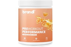 ‎BRANDL brandl® Pre-Workout Booster mit Guarana, Yerba-Mate, Taurin-Pulver, EAAs, Vitamin B6, Arginin & Citrullin - Stufe 2 | XL 500g & neue Rezeptur