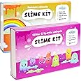 Link With Science Ultimate Slime Making Kit,DIY Slime Factory Kids Toys for Boys/Girls Slime Gel,Best Birthday Return Gift Ideas-Pack of 2 (Glitter and Sparkle, and Rainbow,77pc)