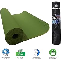 VIFITKIT® Yoga Mat with Free Yoga mat Bag Anti Skid Yoga mat for Gym Workout and Flooring Exercise Long Size Yoga Mat for Men Women