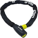 URBAN XK120 Anti-Theft Bicycle Lock, Chain 120 cm Diameter 8 mm Hardened Steel Lock High Security, Optimum Length for Easy Tr