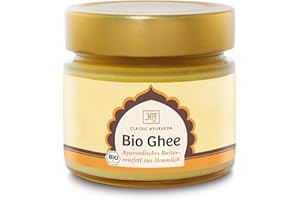 ‎CLASSIC AYURVEDA Classic Ayurveda - Bio Ghee aus Heumilch g.t.S. - 170 g - Strahlend golden, nussig, ideal für Braten, Backen und Dünsten
